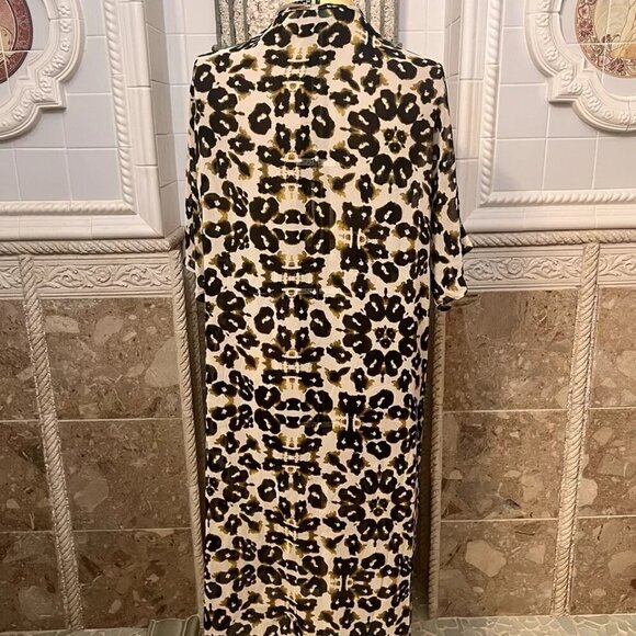 Karlie Duster Cardigan Kimono. Sz S Oversized. USA Bust 46". Animal Print. B86 - Picture 3 of 7